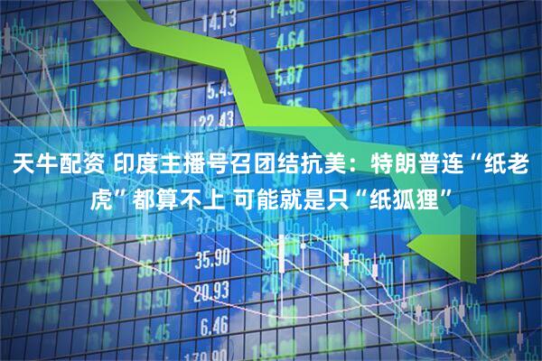 天牛配资 印度主播号召团结抗美：特朗普连“纸老虎”都算不上 可能就是只“纸狐狸”