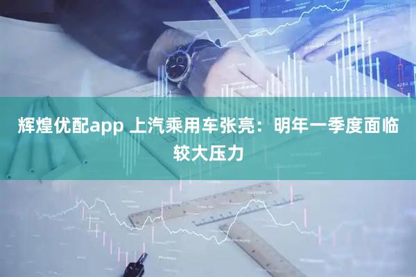 辉煌优配app 上汽乘用车张亮：明年一季度面临较大压力